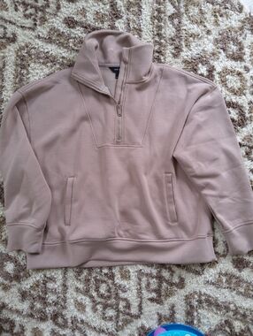 Quarter-Zip Pullover Sweater - Taupe